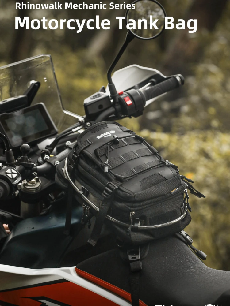 AliExpress Rhinowalk Waterproof Motorcycle Tank Bag 9L With 1.5L Water Bag Multi-function Motorcycle Backpack With Raincover Motorcycle Bag