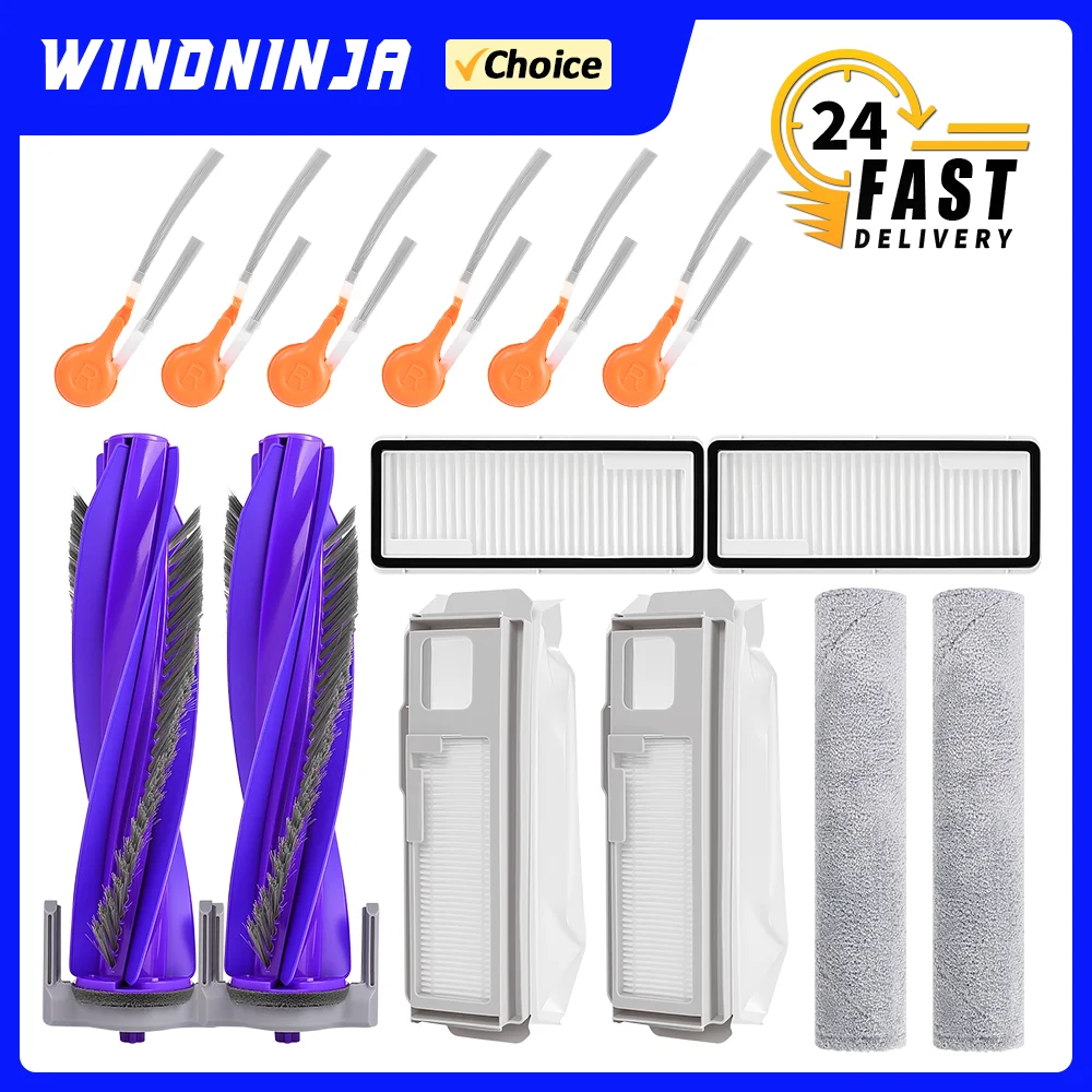 Floor Cleaning Replacement Parts For Narwal J6 Dust Bag Roller Mop Main Side Brush Filter Track Mop Cloth Lint-Free Fast-Drying