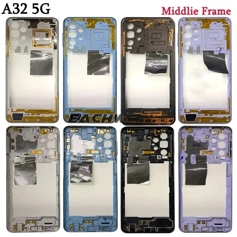 High Quality For Samsung Galaxy A32 4G A325 5G A326 Battery Cover Back Housing Case For Samsung A32 4G 5G Middle Frame Replace