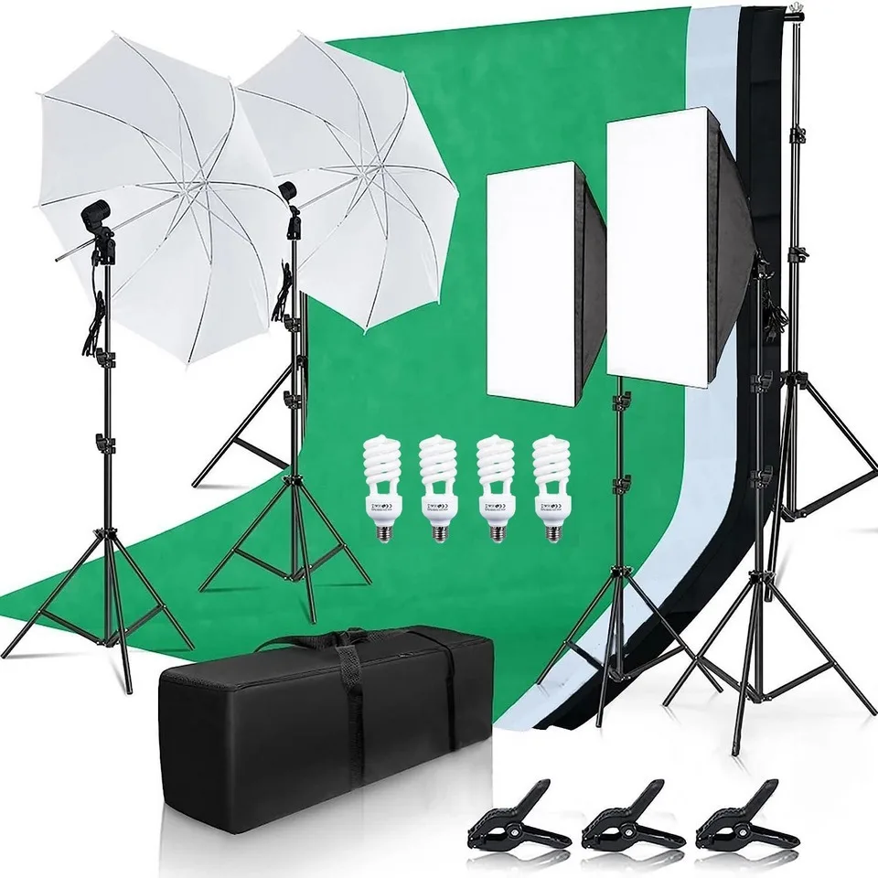 

Andoer Studio Photography Light Kit Softbox Lighting Set For Studio Portrait Product Photo Live Streaming Video Recording