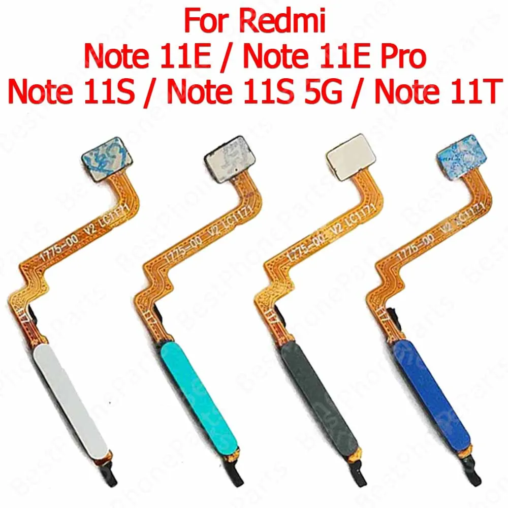 

Fingerprint Sensor Flex Cable For Xiaomi Redmi Note 11T 11S 11E Pro 5G Finger Print Scanner Return Key New Spare Parts