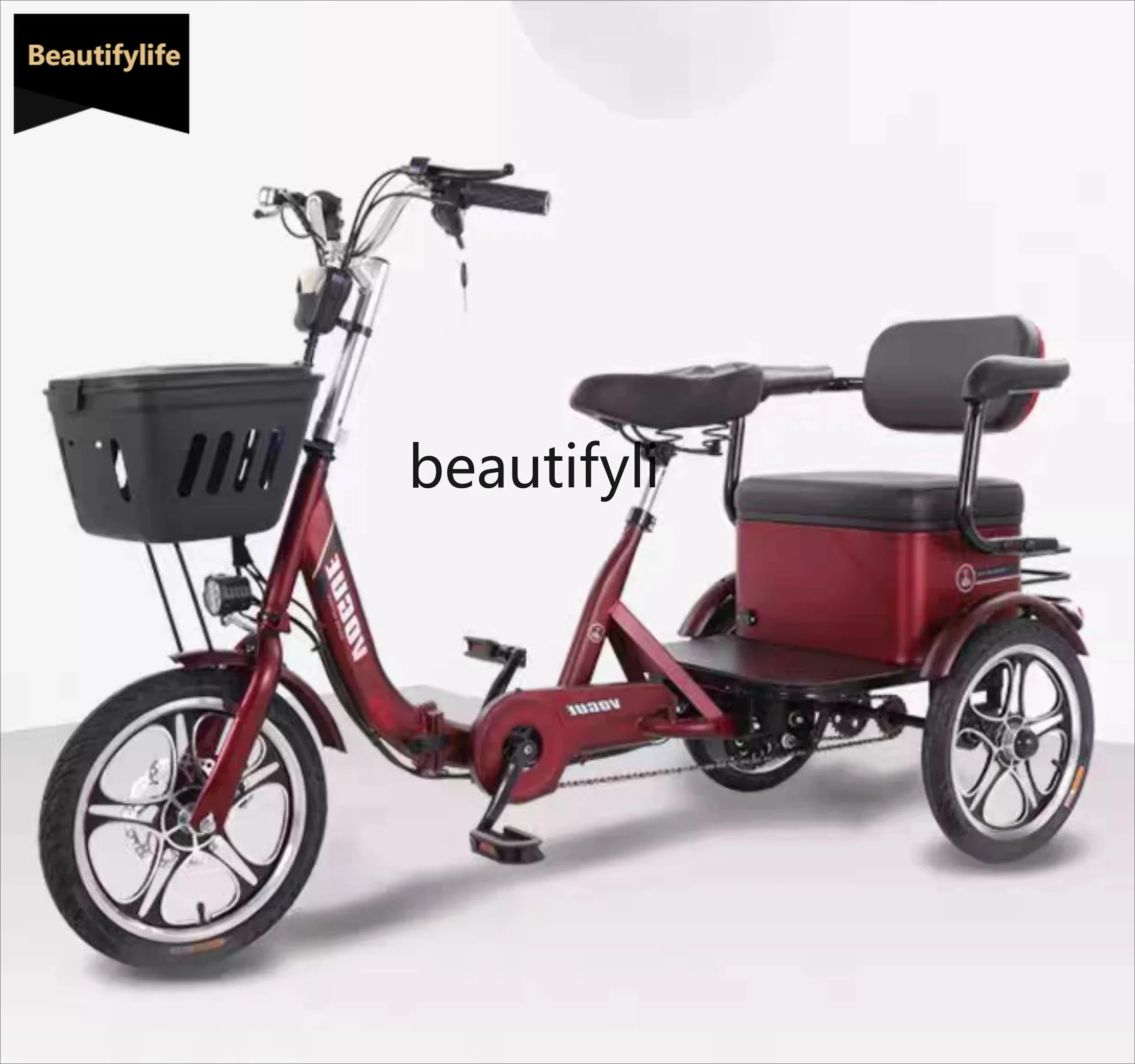 

Z189 a01 Электрический трехколесный самокат с педалью для домашнего использования, небольшой двухместный самокат для транспортировки детей, складной трехколесный самокат