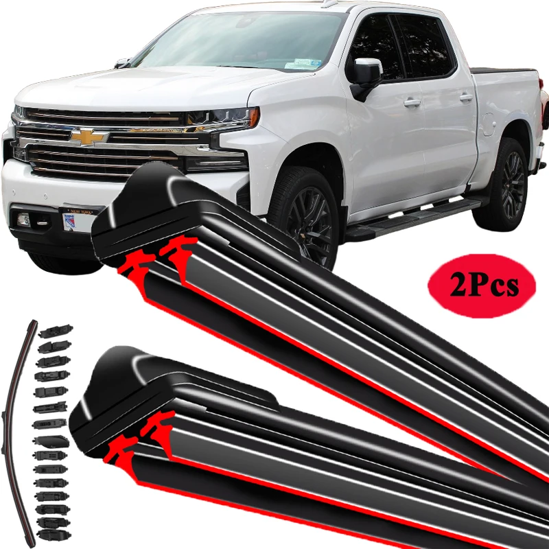 

For Chevrolet Silverado 1998-2024 Car Windshield Wiper Blade Front Windscreen Brushes Washer Accessories Window Cleaning Parts