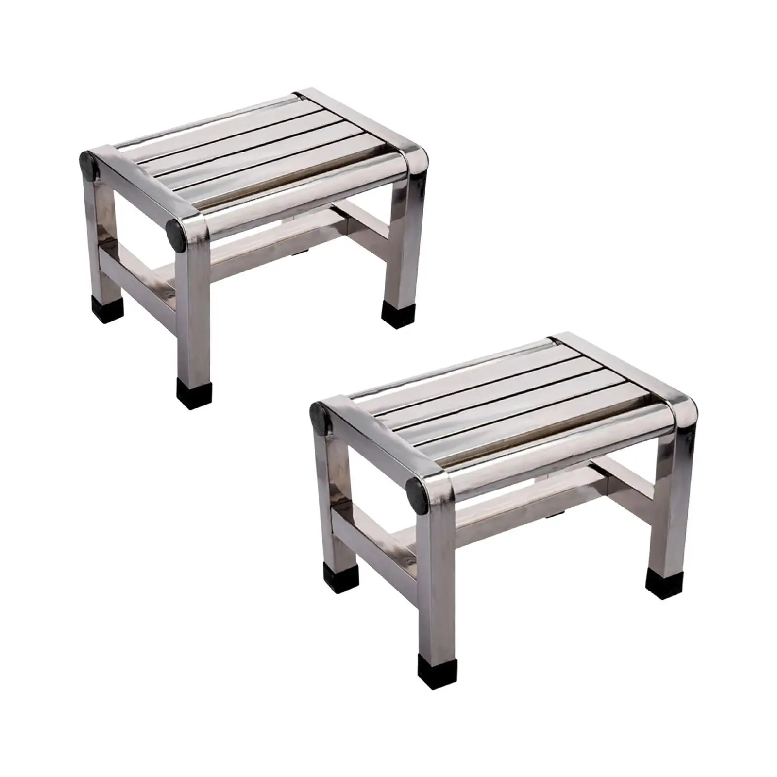 Shoe Changing Stool Stainless Steel Modern Bench for Bathroom Corner Bath Chair Seat Safe Anti-collision Small Space