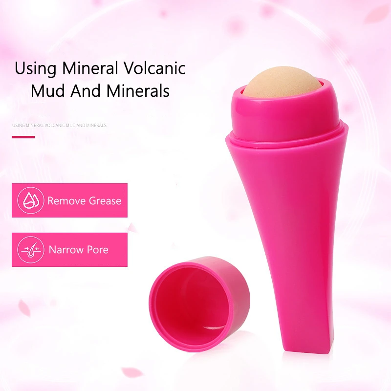 Natural Volcanic Roller Oil Control Roller Oil Control Cleansing Facial Skin Care Tools Makeup Remover Oil Absorbing Roller