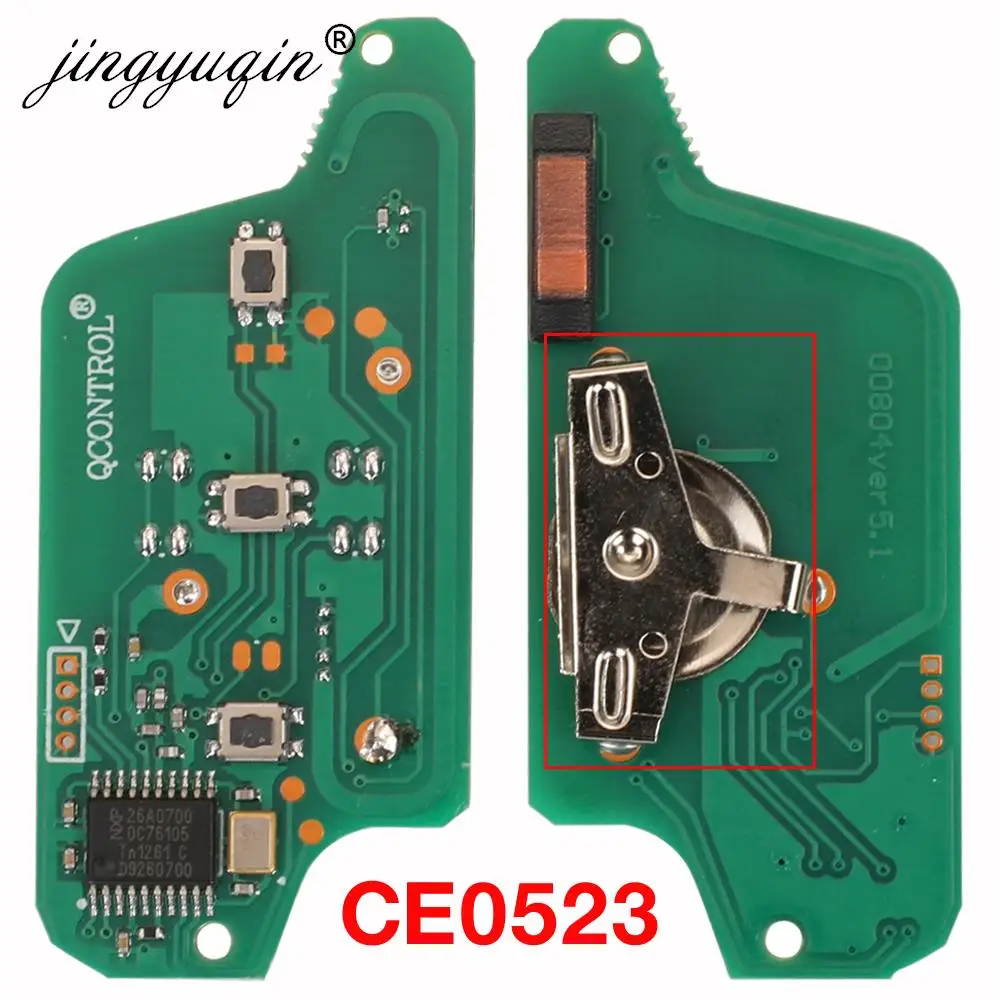 jingyuqin 2/3Button NE78 Blade Remote Flip Car key For Peugeot 607 406 207 307 Chip ID46/PCF7961/PCF7941 433Mhz ASK Auto key Fob