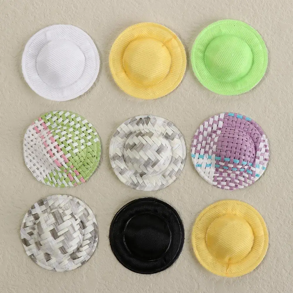 

10PCS Cotton Mixed Styles Small Cap Mini Hand Weaved Mini Cotton Doll Hat Colorful Mixed Color Doll House Ornament