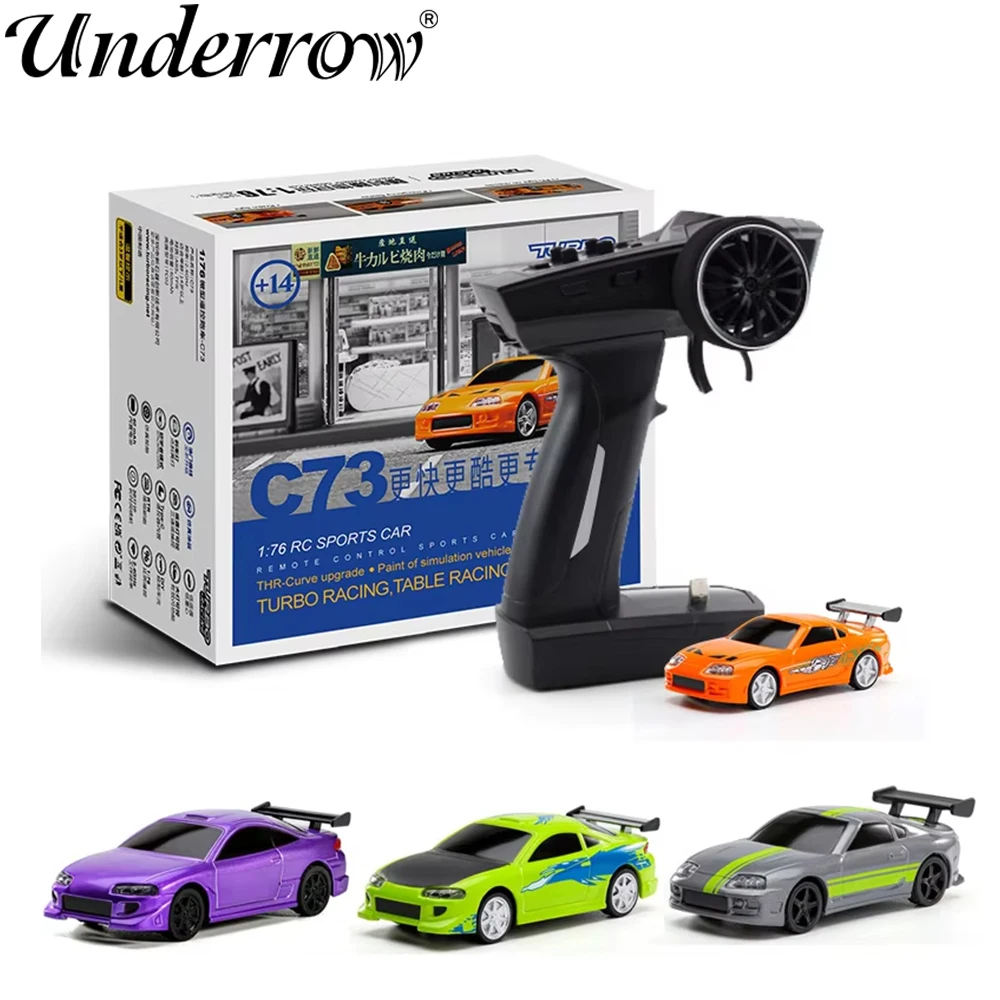

Turbo Racing 1:76 C73 C72 C74 Drift RC Car With Gyro Radio Full Proportional Remote Control Toys RTR Kit For Kids and Adults