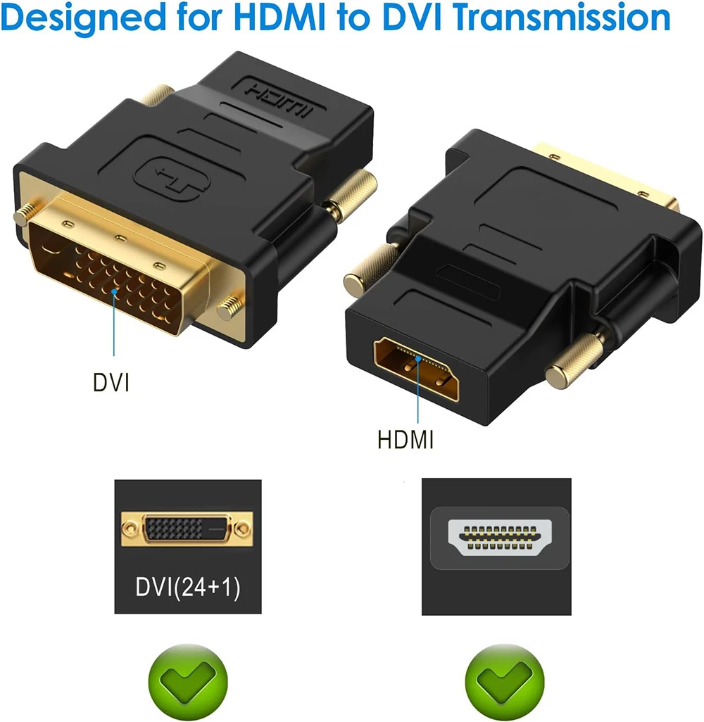 DVI to HDMI adapter Bi-Directional HDMI to DVI Cable adapter Coupler DVI to HDMI cable Converter  for Monitor HDTV PC PS4 Xbox