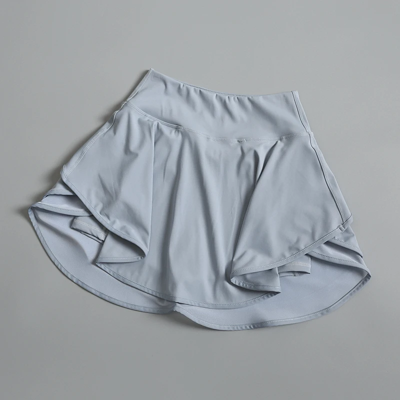 Anti-exposure skirt wearing running fitness yoga buttocks cover tennis skirt summer professional high-value sports skirt for