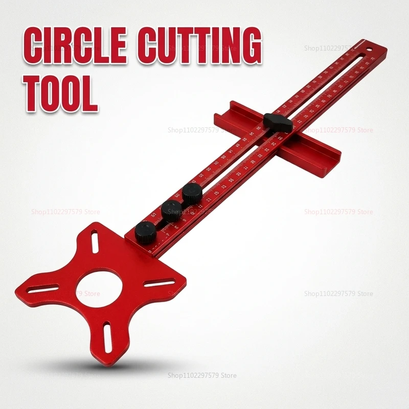 

3 in 1 Router Milling Groove Bracket for Woodworking Circle Cutting Jig Aluminum Router Tool for Wood Crafts and DIY Projects