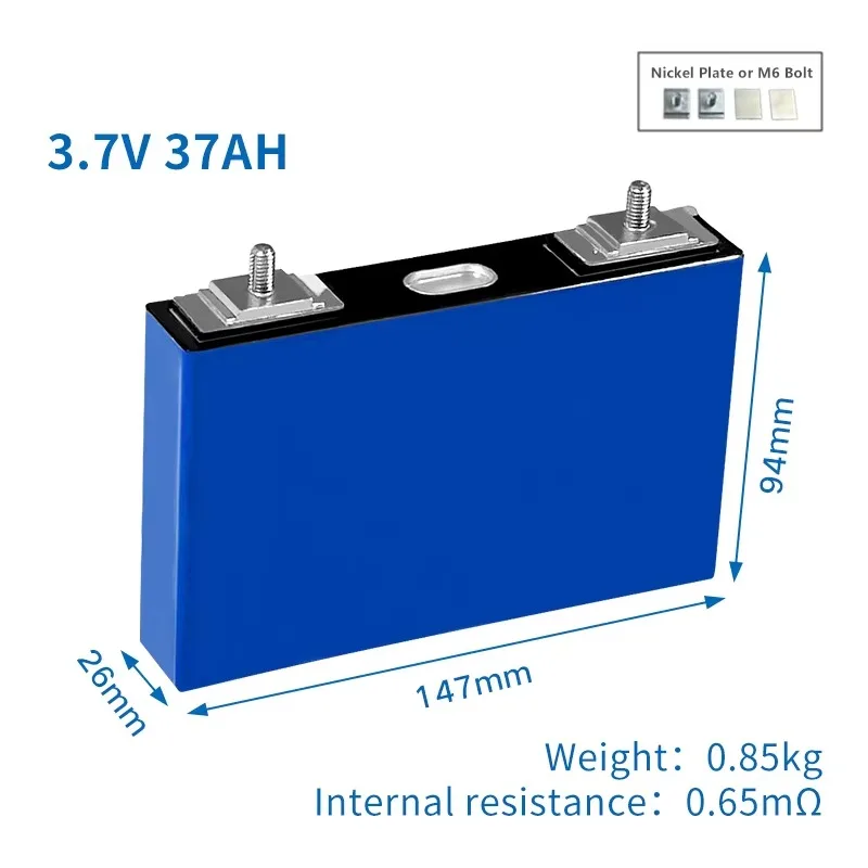 Deep Cycles CATL Prismatic 3.7V NCM Battery Cell 37Ah Rechargeable Lithium Ion Battery For Solar Energy