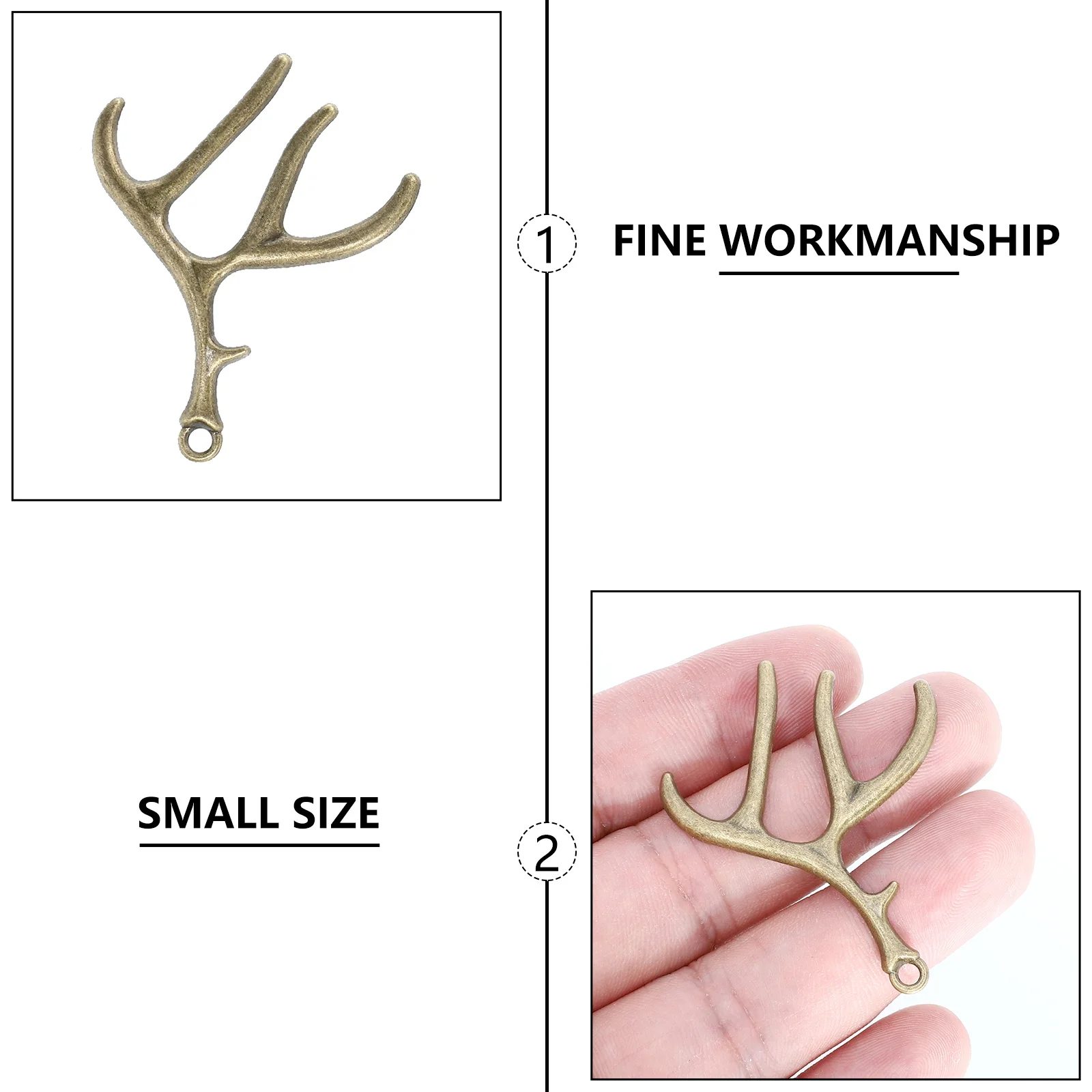 

9Pcs Retro Deer Head Charms for Jewelry Making DIY Bracelet Pendant Deer Head Pendant Accessories Christmas Decorations