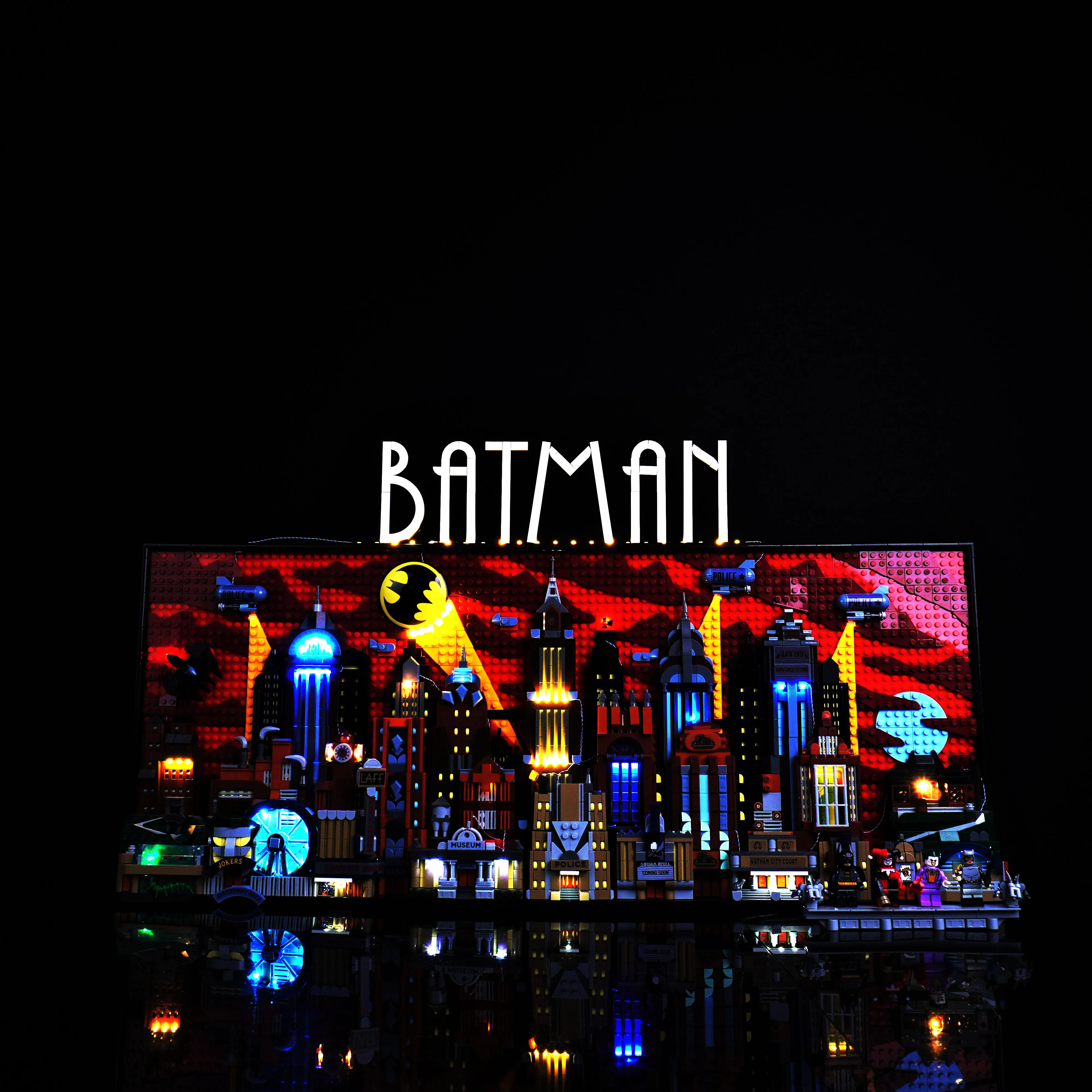 LP building block LW9022 lighting for Batman Gotham City skyline building block model remote control LED toy lighting