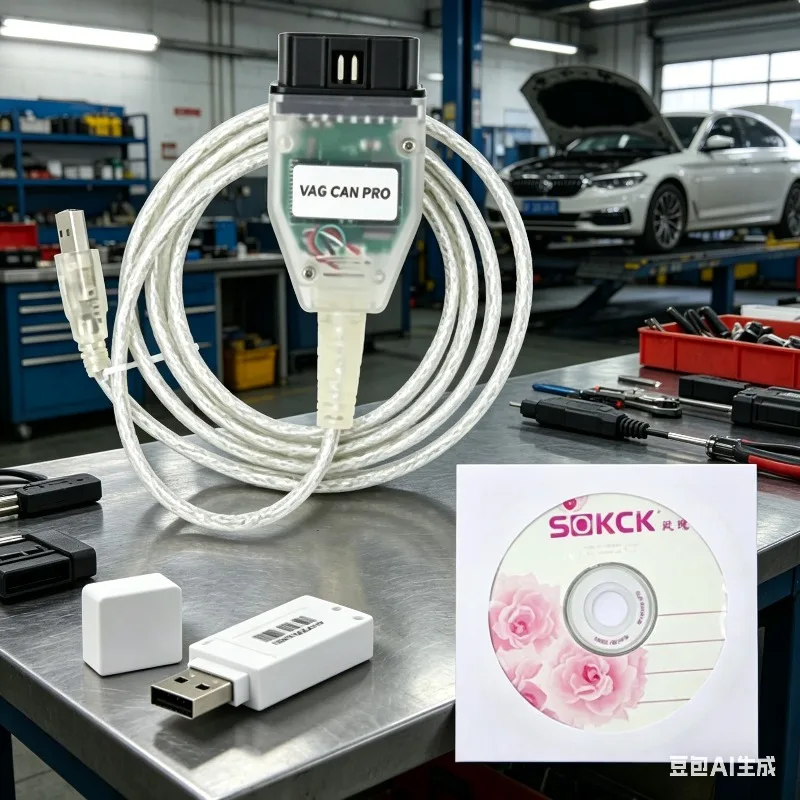 

Latest VAG CAN PRO VCP 5.5.1 OBD2 Scanner Diagnostic Interface Can Bus K-line COM Cable for VW AUDI