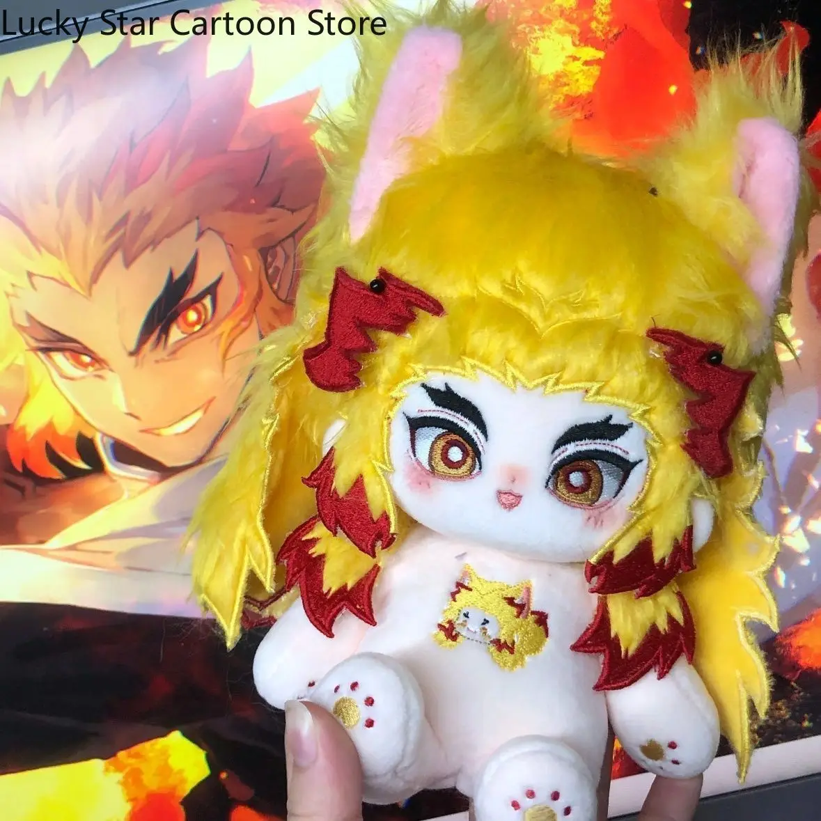 ตุ๊กตาเรนโงคุ เคียวจูโร่ นักล่าอสูร น่ารัก แบบการ์ตูน ตุ๊กตาเปลี่ยนชุดได้ ตุ๊กตาอนิเมะ ขนาด 20 ซม.