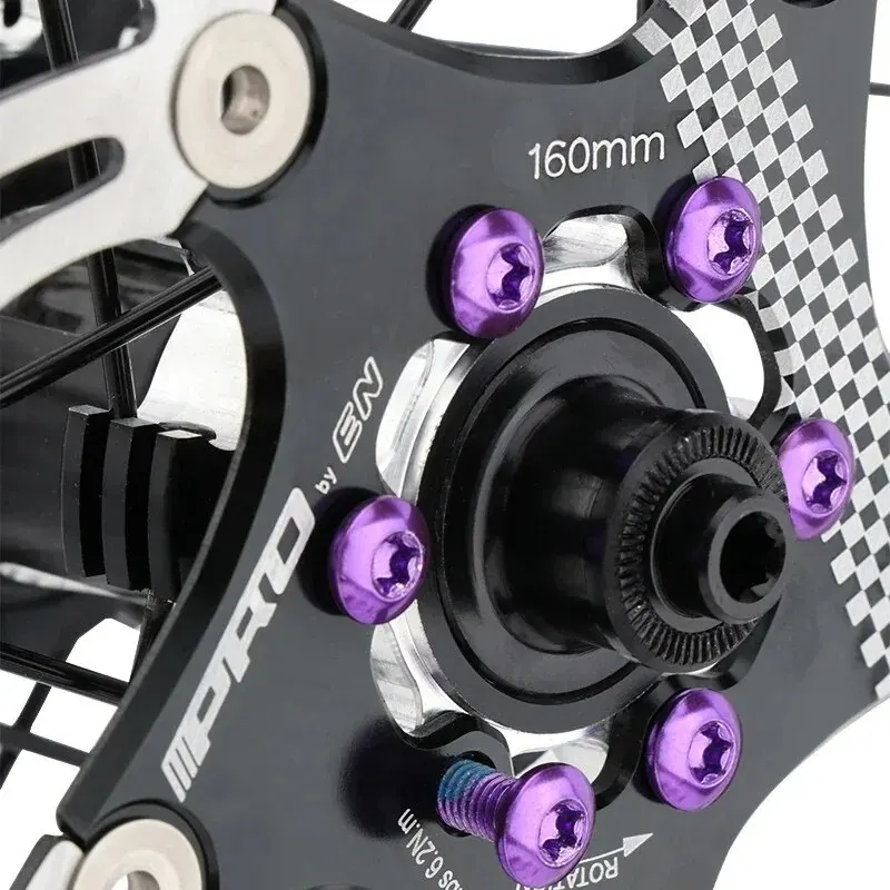 KOCEVLO MTB Disc Brake Rotor Fixing Screw 12PCS T25 Color Alloy Steel Disc Brake Screw Bicycle Accessories