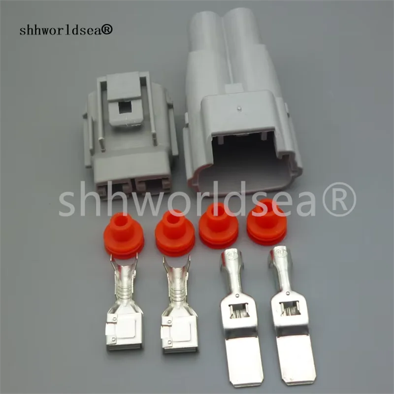 Shhworldsea-conector macho y hembra para coche, accesorio resistente al agua, 2 pines, enchufe gris de alta corriente, DJ7021-8-11-21 con Terminal