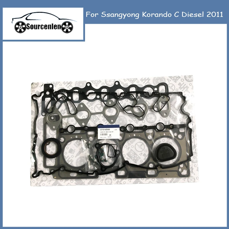 

New Engine Rebuilding Kit Engine Overhual Gasket Kit 6710160000 For Ssangyong Korando C Diesel 2011 67101-60000