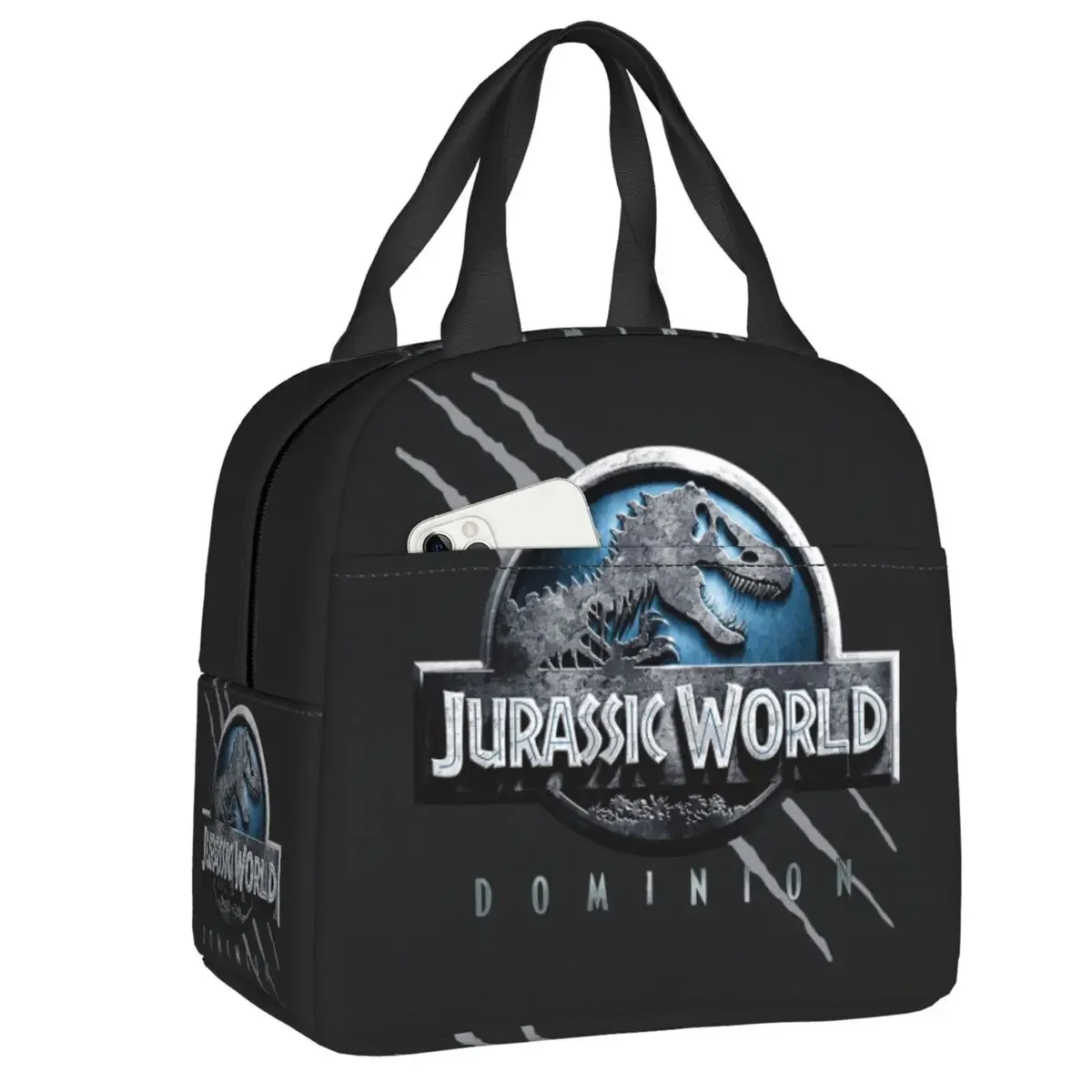 

Jurassic World Dominion Lunch Boxes for Women Jurassic Park Cooler Thermal Food Insulated Lunch Bag School Children Student