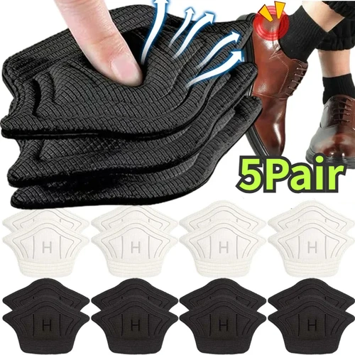 Imagen 1 del producto 1/5 pares de parches para el talón para mujer, plantillas de tamaño ajustable, pegatinas traseras para zapatos deportivos, cojines antidesgaste, insertos protectores para el cuidado de los pies