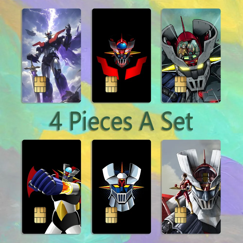 

M-Mazinger Z Robot Card Stickers Credit Visa Debit Bank Charge Card Bus Metro Waterproof Sticker Decal Decoration