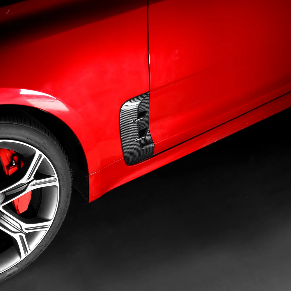 Kohlefaser-Seitenverkleidung Kotflügel-Verzierung für Kia Stinger 2018-2023 Exterieur-Zubehör