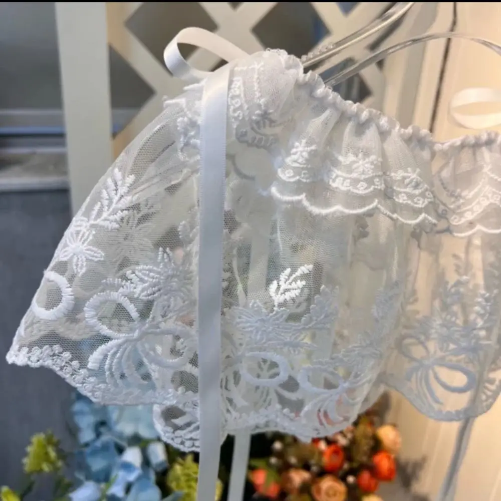 แฟชั่นสไตล์เกาหลีลูกไม้ Layered Gauze กระโปรงเอวสูงกระโปรงมินิหวาน One Piece ลูกไม้สายคล้องลูกไม้ Ruffles กระโปรง