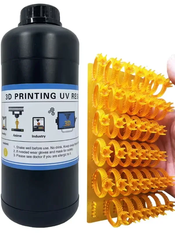 

500g/1000g Liquid Photopolymer Resin Jewelry 3D Printer Castable for 4K/8K LCD/DLP/SLA 3D Printer 405nm Wavelength Casting Resin