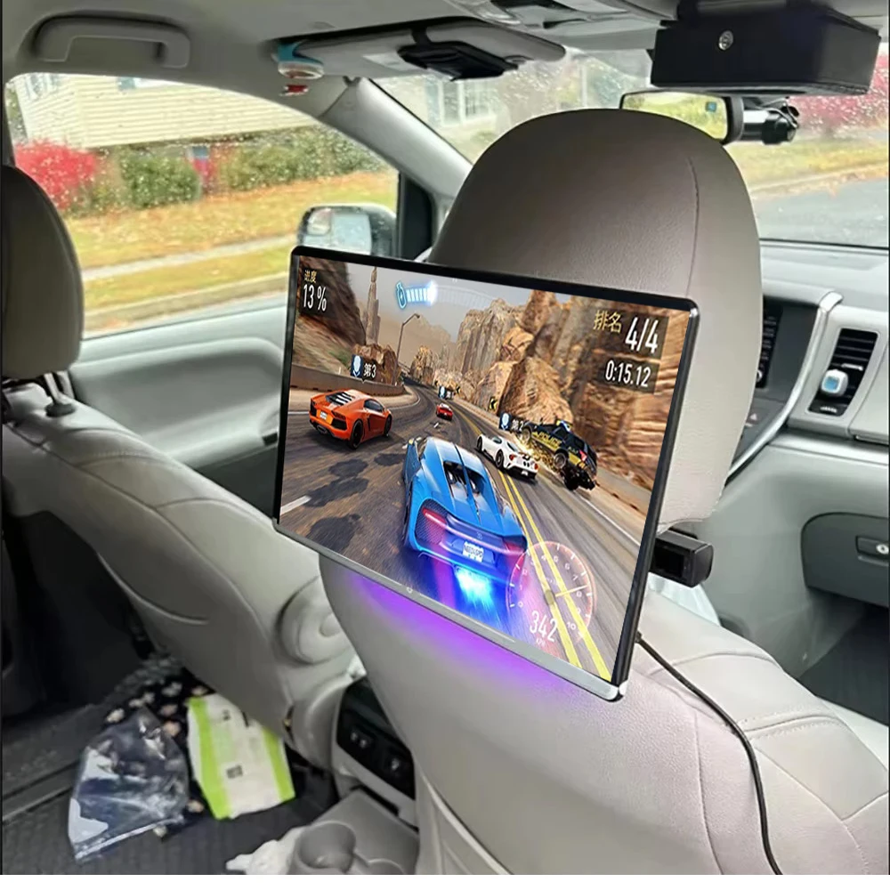 2026 Auto-Kopfstützenmonitor 13,3 Zoll IPS Tablet-PC Android 14 HD 1080P WLAN/Bluetooth/HDMI/FM/Mirror Link/Miracast APP Videoplayer