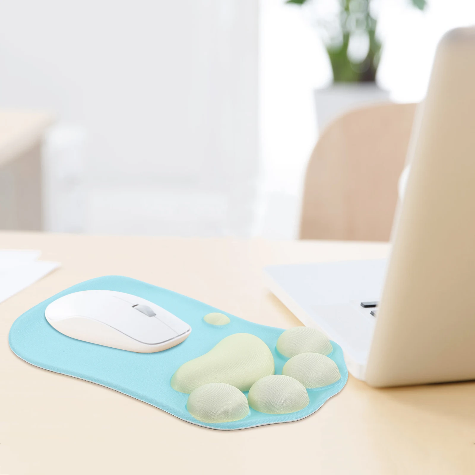 

Silicone Wrist Support Mouse Pad Cat Paw Shape Ergonomic Mousepad Comfortable Non-Slip Office Computer Laptop