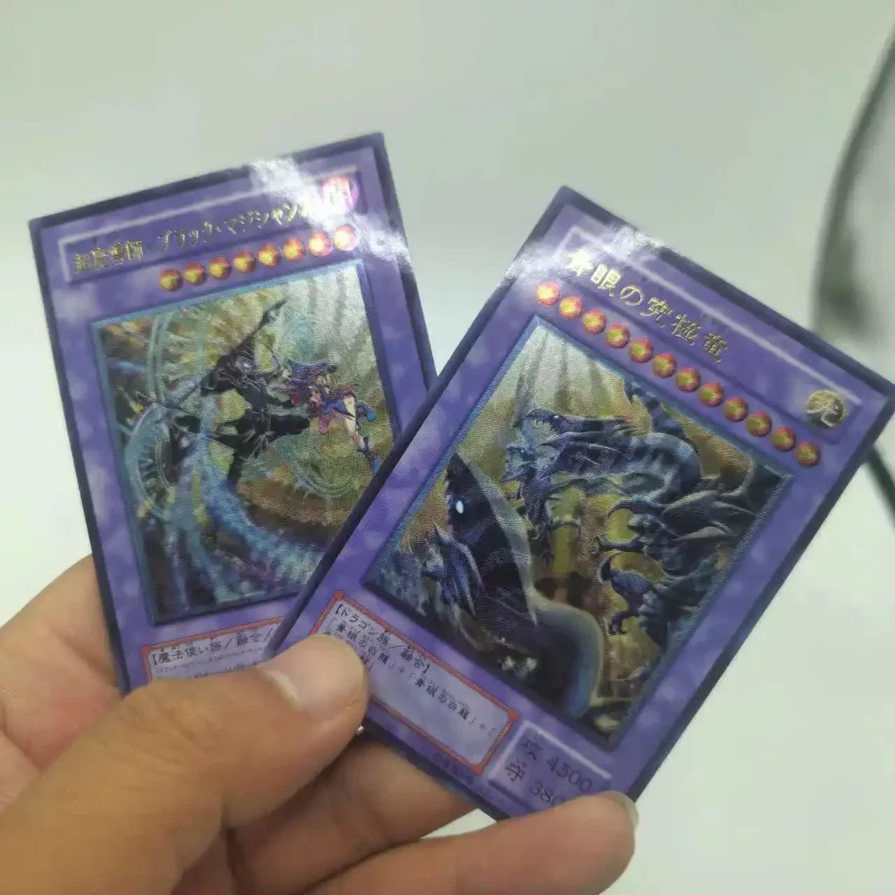 DIY Yu-Gi-Oh! Blue-Eyes Ultimate Dragon The Dark Magicians Rough Flash UTR Card Anime Peripheral Game Collection Card Gift