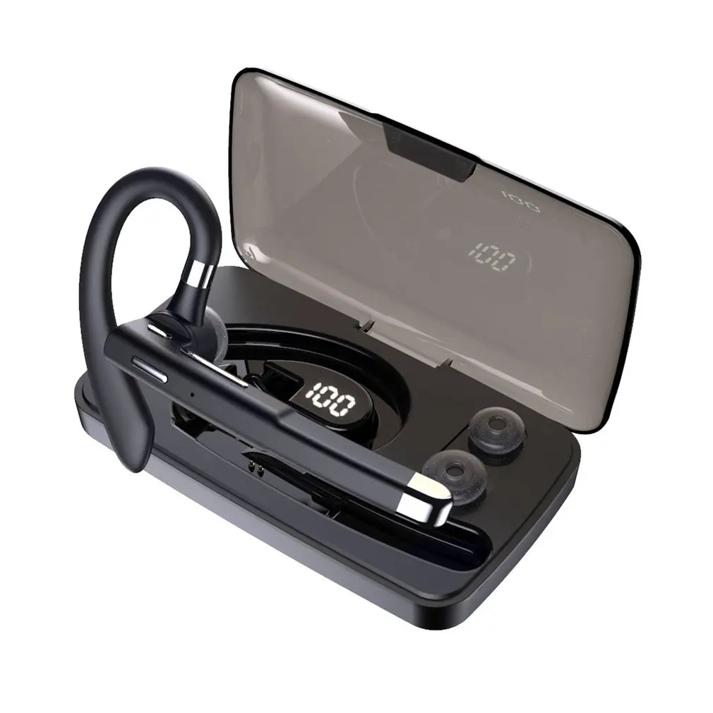 YYK-520 Earbuds Waterproof Earphone Wireless Bluetooth HiFi Headset with Battery Display for Xiaomi Huawei Phone Business Hook