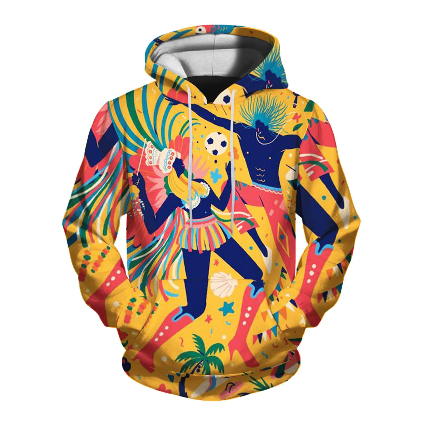 Carnival Graphic Mask Mardi Gras 3D Print Hoodies Men Women Hooded Sweatshirts Hoody Tracksuits Pullover Tops Coat Man Clothing