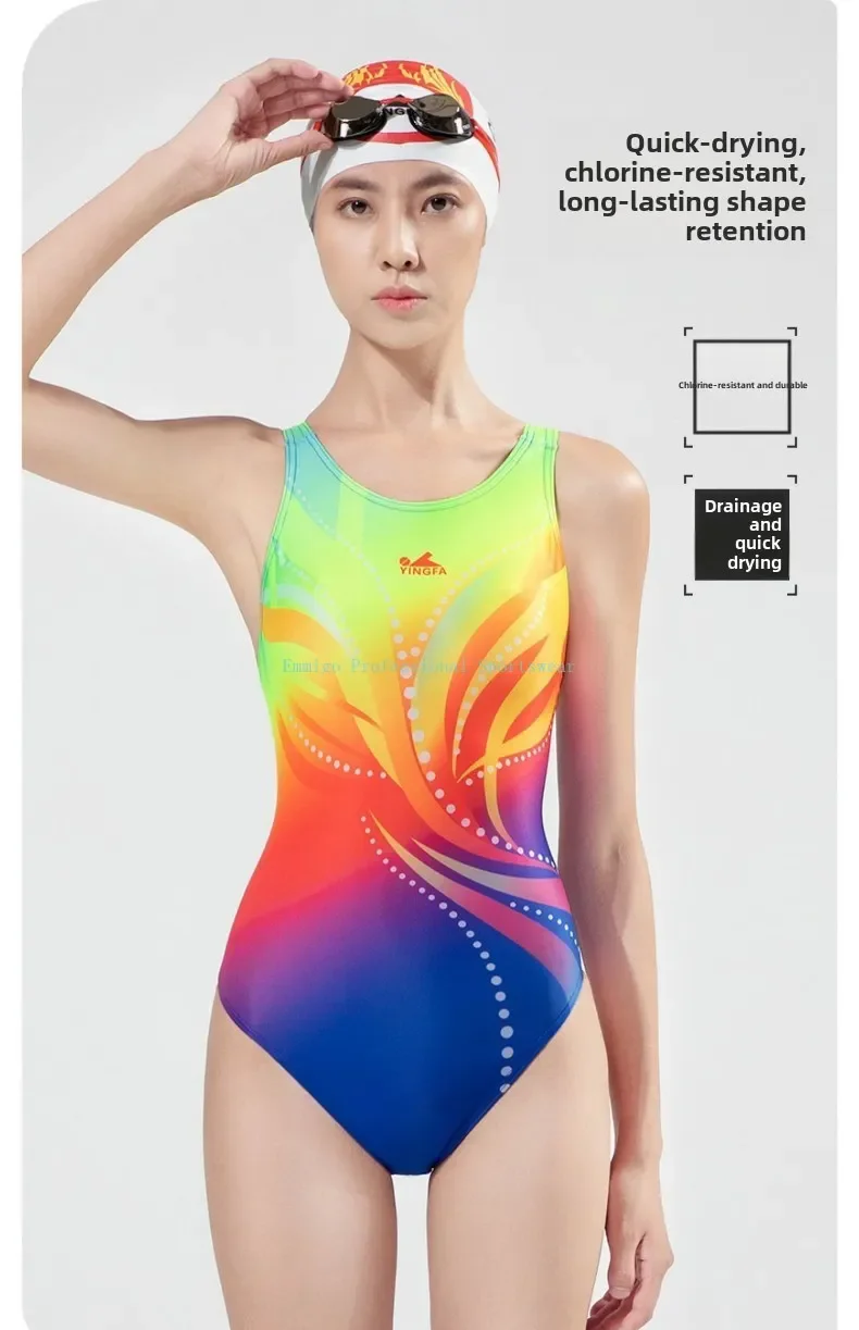 Neuer Yingfa-Badeanzug für Damen, professioneller Renn-Badeanzug, schnell trocknende Sport-Dreieck-Badebekleidung – Detail 4