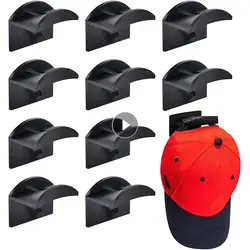 Baseball Cap Rack Hat Hooks Wall Mounted Baseball Cap Hanger Punch Free Hat Holders Clothes Hanging Organizer Hook For Door Wall