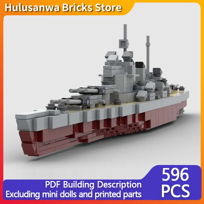 

HMS Lion WW1 Military Vessels Model MOC Building Bricks War Equipment Modular Technology Gift Holiday Assemble Children Toy Suit