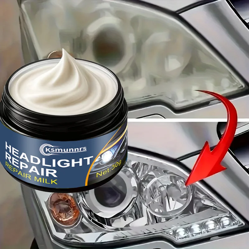 New Headlight Restoration Kit-DIY Simple Operation, Polishing &Scratch Repair, Quickly Fixes Aging/Yellowing/Fuzziness, 90% Brig