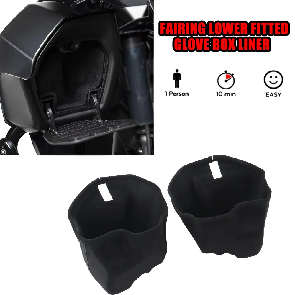 

New Motorcycle Fairing Lower Fitted Glove Box Liner KitFor Harley Touring CVO Street Road Glide Limited FLTRXL FLHX,FLTRX2023-up