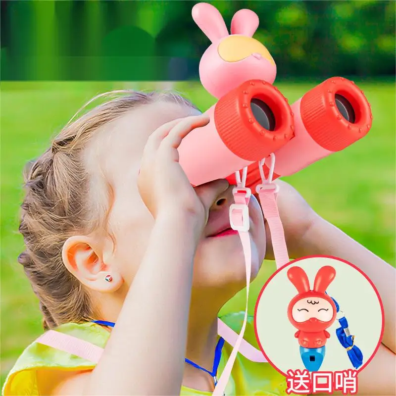 Mini Binoculars  Plastic Telescopes Toy For Kids Outdoor Games Toys Detachable High-definition Focusing Magnifying Glass Gifts