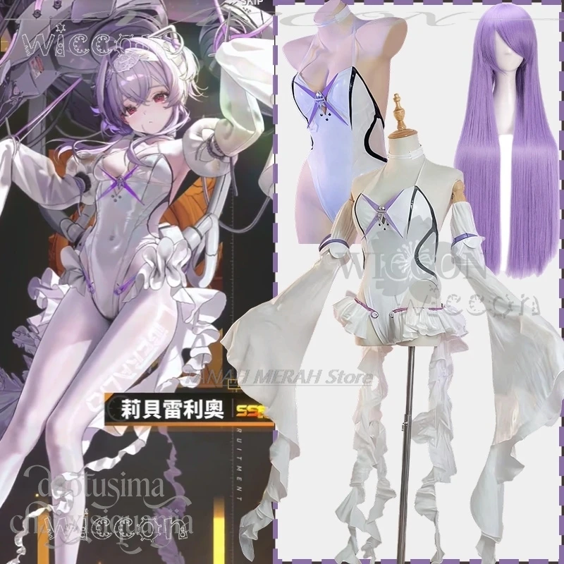 Disfraz Anime jeu déesse libélalio de la victoire Cosplay déguisement d'halloween blanc Pu méduse Anime déguisement de noël