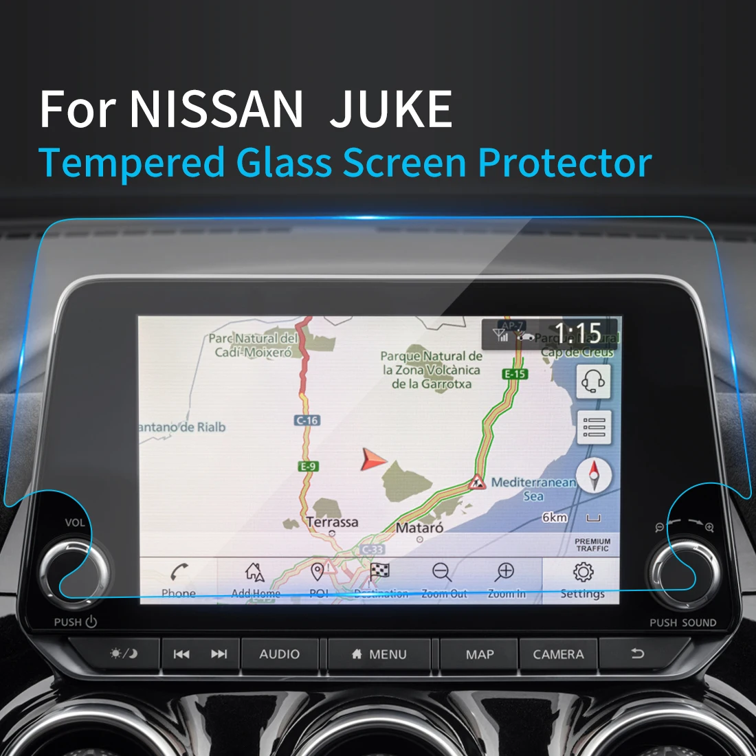 Car Stickers Screen Protector For NISSAN JUKE 2023 Navigator Display Tempered Glass Protective Film Car Accessories For Vehicles