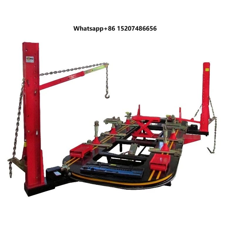 Red+Black Metal Auto Body Repair Equipment Car Chassis Liner Frame Machine 5600mm Worktable 15-Month Warranty