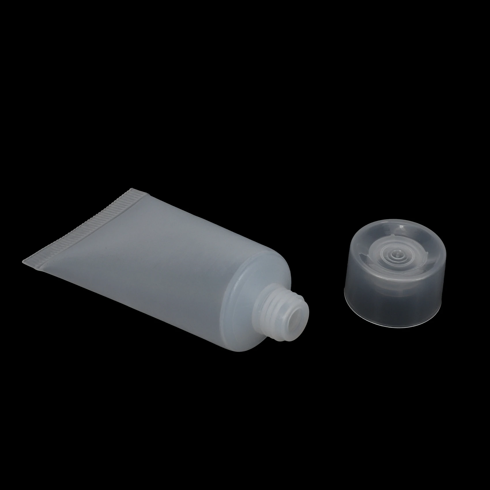 หลอดบีบแบบเติมได้ ABVI-100 ชิ้น ขนาด 15 มล. ขวดโลชั่นเปล่าแบบนิ่มพร้อมฝาปิด สำหรับเดินทาง บรรจุภัณฑ์เครื่องสำอางแบบบีบ ขวดเติมได้