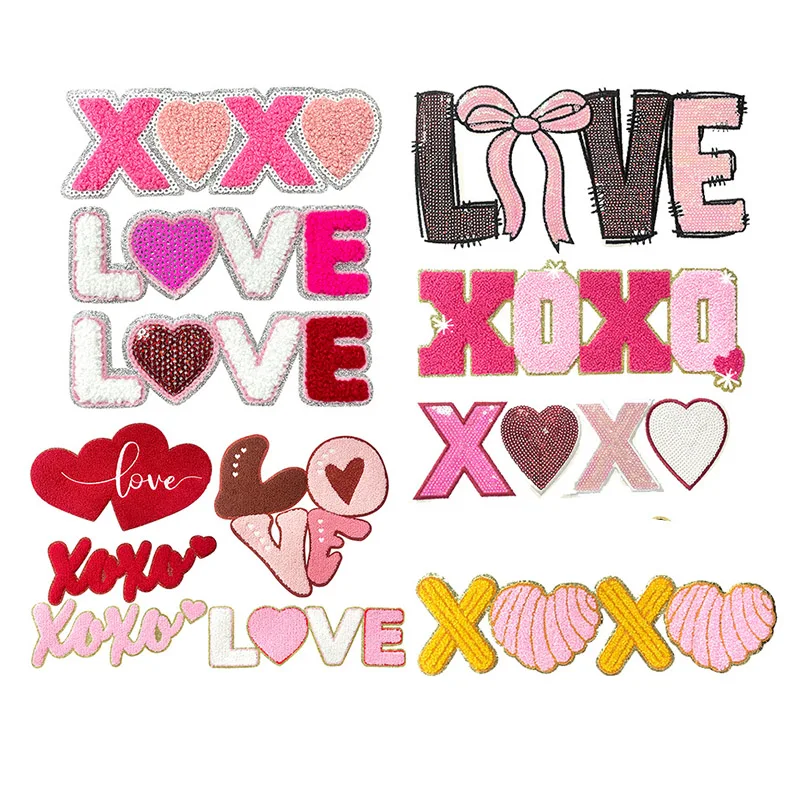 10pc Valentine Patches Iron on Clothing Patches DIY Valentine's Day gift accessories