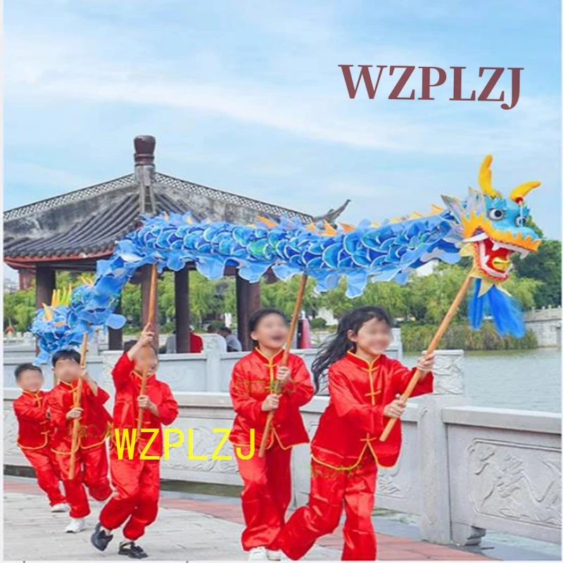 

5.5m Silk size 6 Dragon Dance Children 6 Players Costume School Halloween Christmas Party Performance Parade Folk Stage China