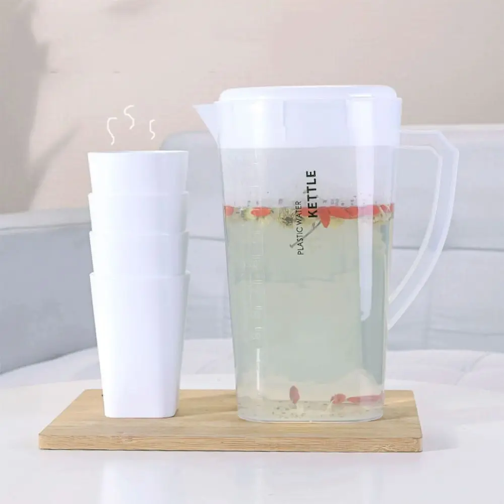 

Drinkware Large Capacity Cold Water Kettle 1.3/2.2/3L Heat Resistant Pitcher Fall-resistant Plastic Juice Jug Refrigerator