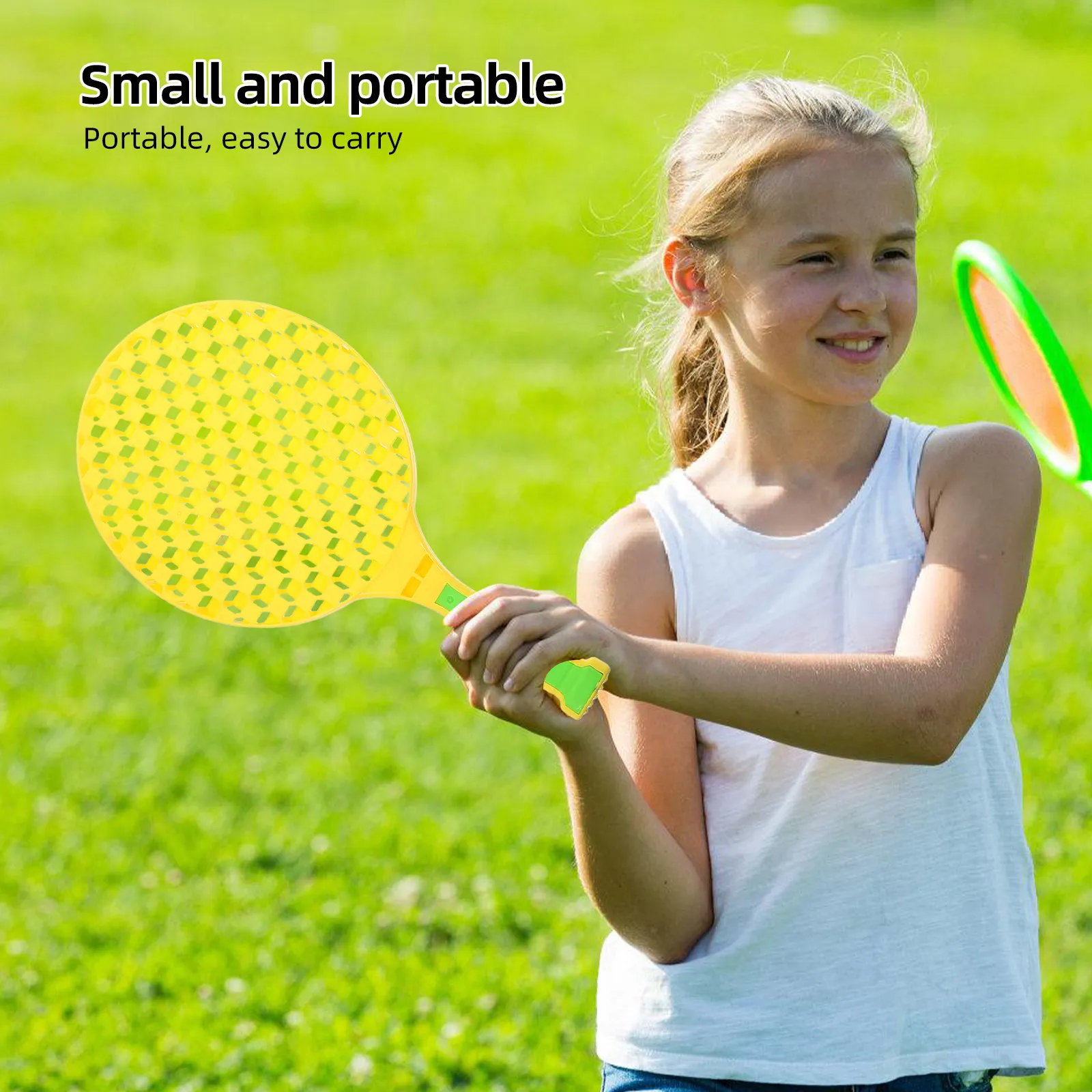 

1Set Children Tennis Racket Set Designed for Ages 3-8 Lightweight Easy-Grip Handles Cartoon Sport Rackets Badminton Tennis