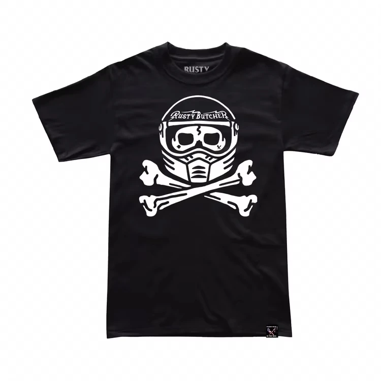 Harley Motorcycle Men's Women's Cotton T-Shirt Rust Butcher Motorcycle Vintage Ride West Coast Crew Neck Short Sleeve T-Shirt view 3