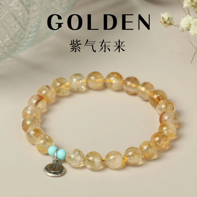 

Sheng Ji Huang A Sai Bead Protector Brand Turquoise Accessories Explosive Wealth Yellow Bracelet Women s Crystal Lucky HandStri